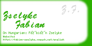 zselyke fabian business card